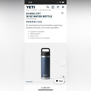 Navy Blue 18 Oz Yeti Rambler